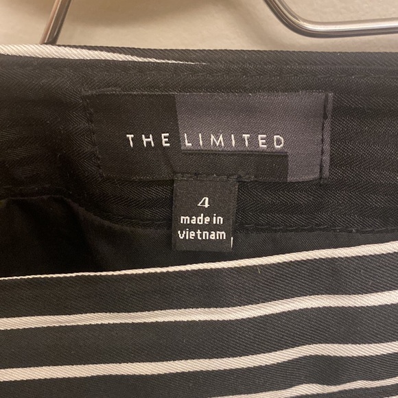 The Limited Black & White Stripped Pleated A-Line Skirt - Picture 5 of 6